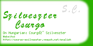 szilveszter csurgo business card